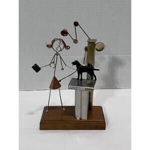 Vintage Don Rea Designs Recycled Metal Sculpture, 7" Veterinarian Gift